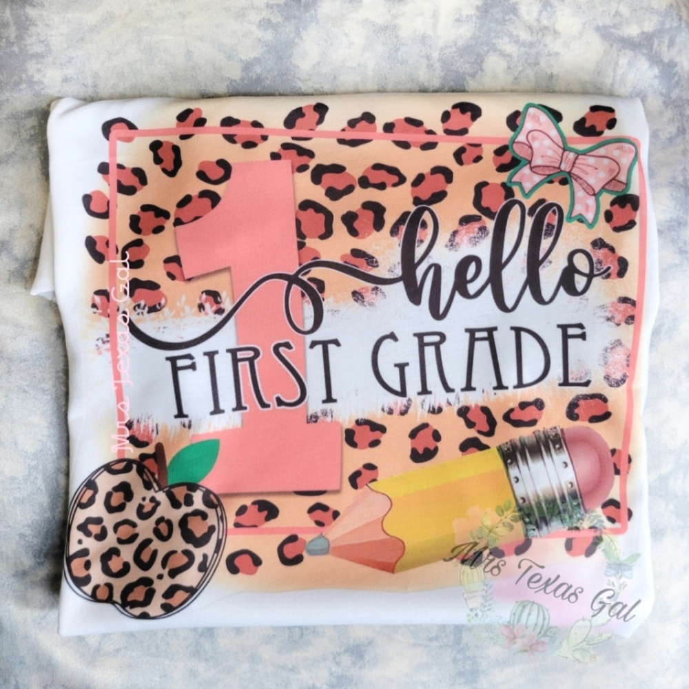 Hello 1st Grade- Personalized Youth Shirt